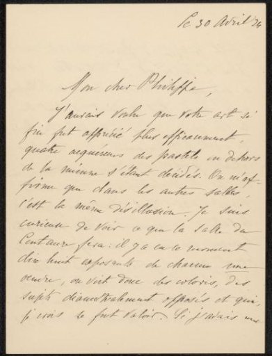 Letter to Philip Zilcken