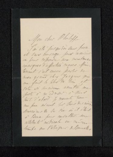 Letter to Philip Zilcken