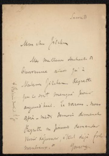 Letter to Philip Zilcken