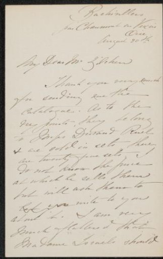 Letter to Philip Zilcken