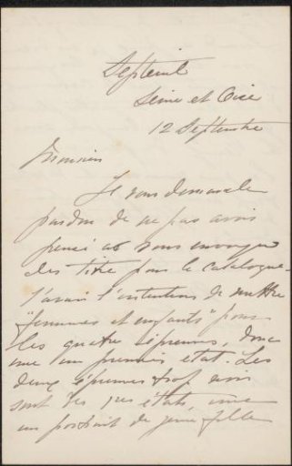 Letter to Philip Zilcken