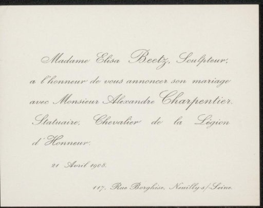 Marriage announcement to Philip Zilcken
