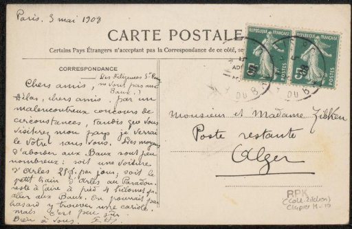 Picture postcard to Philip Zilcken