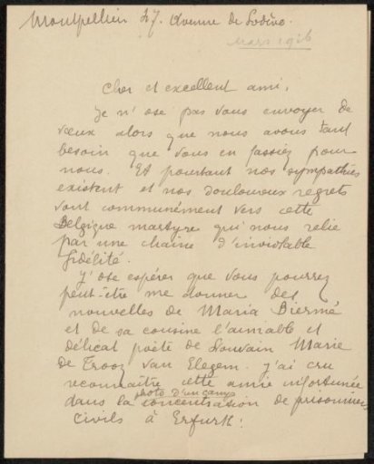 Letter to Philip Zilcken