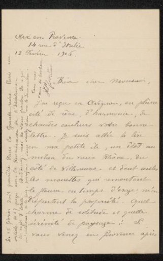 Letter to Philip Zilcken