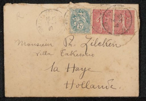 Envelope to Philip Zilcken