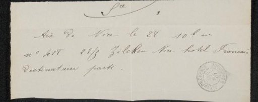 Letter to Philip Zilcken
