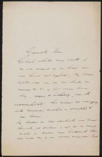 Letter to Philip Zilcken
