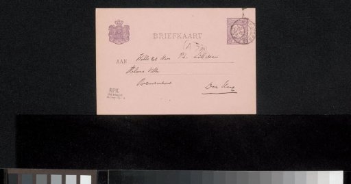 Postcard to Philip Zilcken