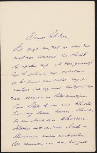 Letter to Philip Zilcken