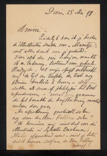 Letter to Philip Zilcken