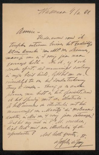 Letter to Philip Zilcken