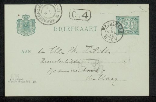 Postcard to Philip Zilcken