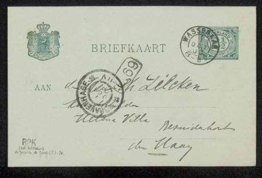 Postcard to Philip Zilcken
