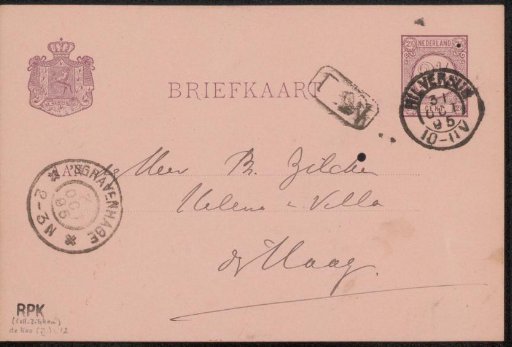 Postcard to Philip Zilcken