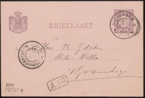 Postcard to Philip Zilcken