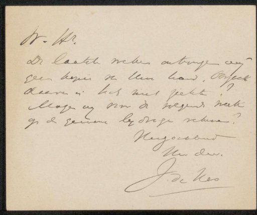 Letter to Philip Zilcken