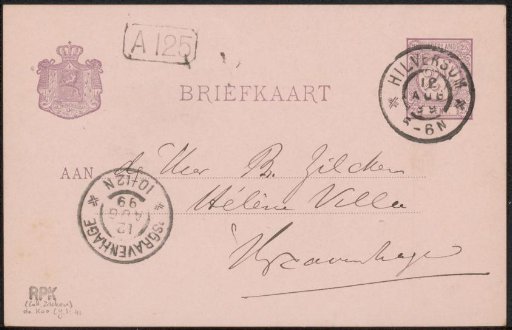 Postcard to Philip Zilcken