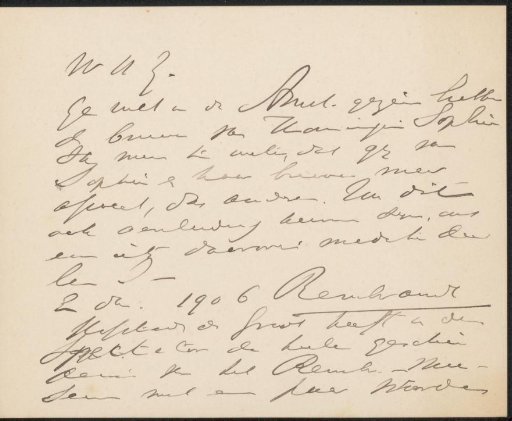 Letter to Philip Zilcken