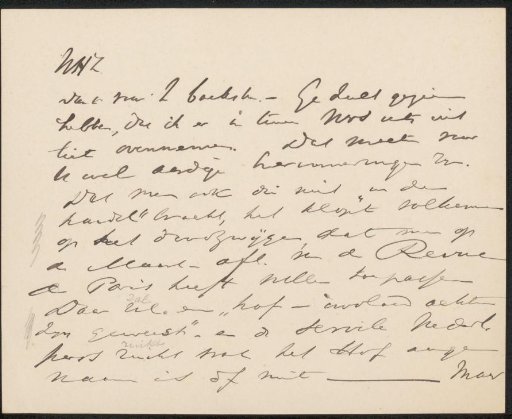 Letter to Philip Zilcken