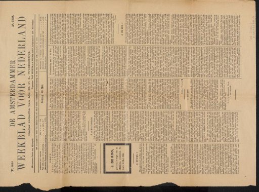 Newspaper clipping from the Philip Zilcken archive