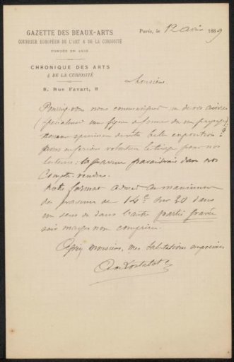 Letter to Philip Zilcken