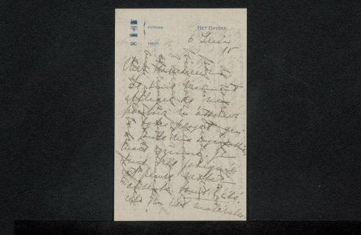 Letter to Philip Zilcken