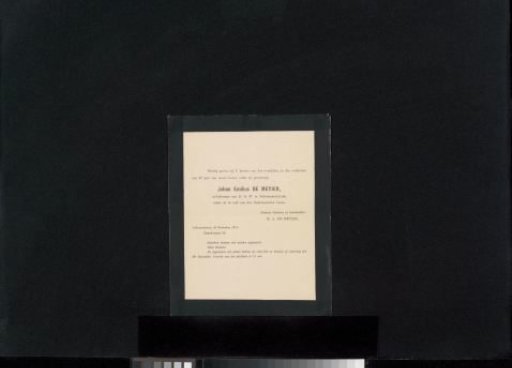 Death notice to Philip Zilcken and Henriette Wilhelmina van Baak