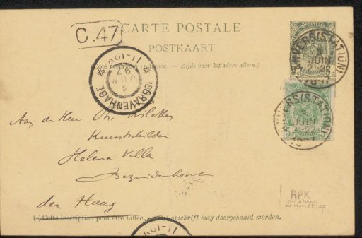 Postcard to Philip Zilcken