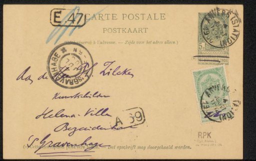 Postcard to Philip Zilcken
