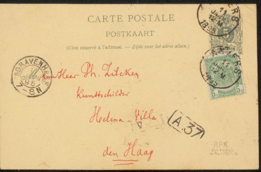 Postcard to Philip Zilcken