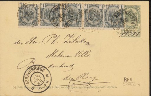 Postcard to Philip Zilcken