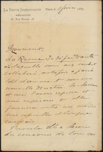 Letter to Philip Zilcken