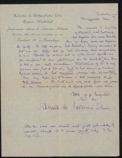 Letter to Philip Zilcken