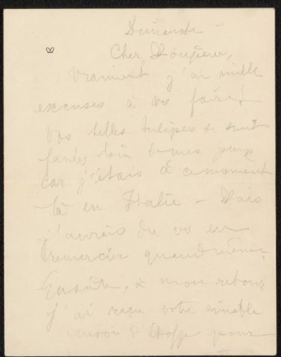 Letter to Philip Zilcken