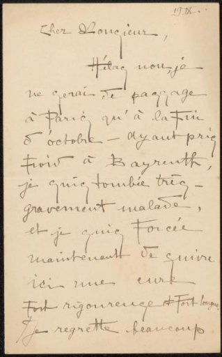 Letter to Philip Zilcken