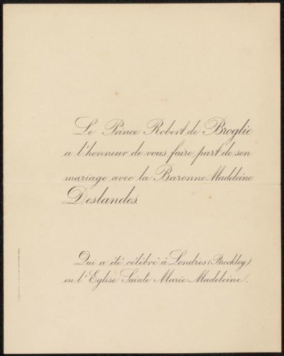 Marriage announcement to Philip Zilcken
