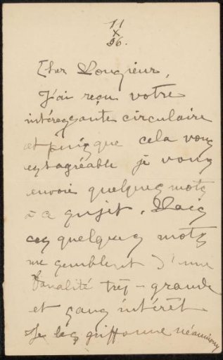 Letter to Philip Zilcken