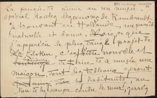 Letter to Philip Zilcken