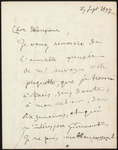 Letter to Philip Zilcken