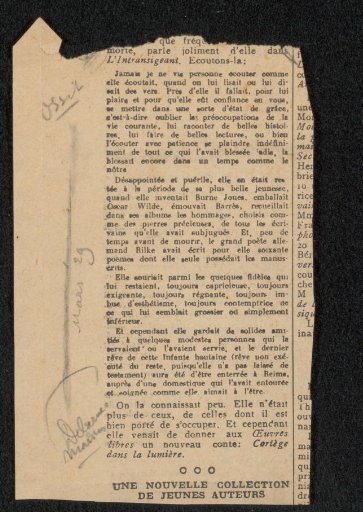 Newspaper clipping from the Philip Zilcken archive