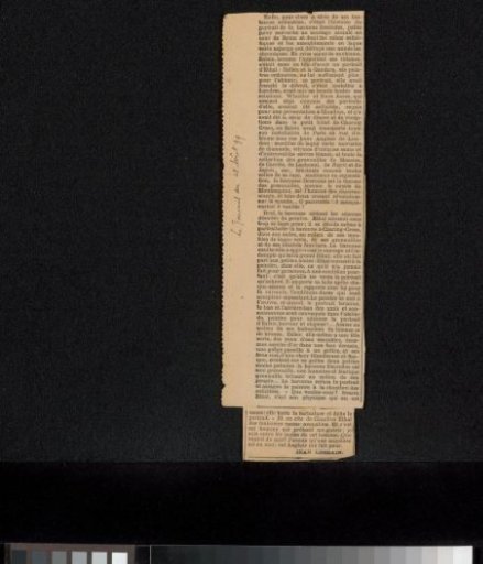 Newspaper clipping from the Philip Zilcken archive