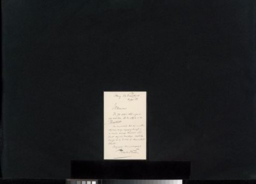 Letter to Philip Zilcken