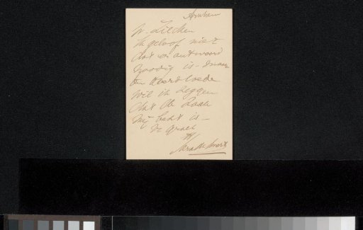 Letter to Philip Zilcken