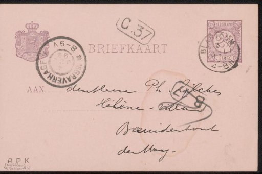 Postcard to Philip Zilcken