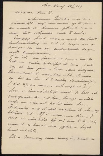 Letter to Philip Zilcken