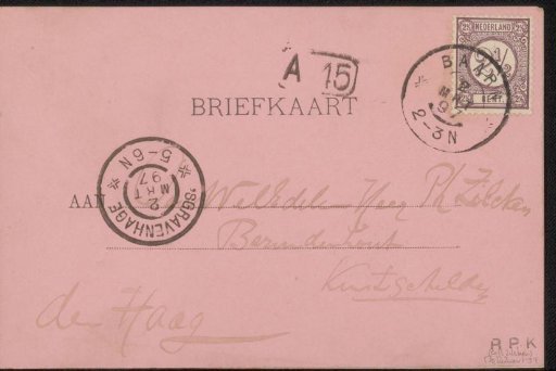 Postcard to Philip Zilcken