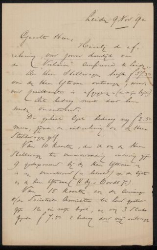 Letter to Philip Zilcken