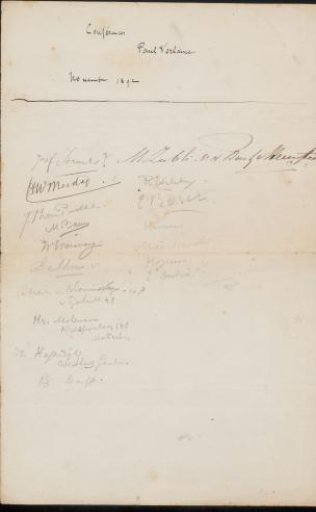 List of subscribers for lectures by Paul Verlaine