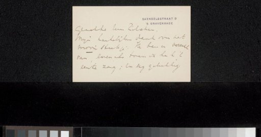 Letter to Philip Zilcken
